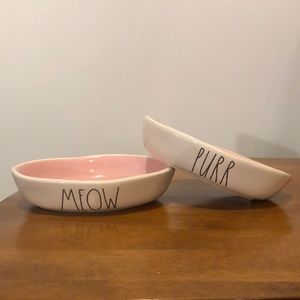 Rae Dunn Set of Cat Dishes